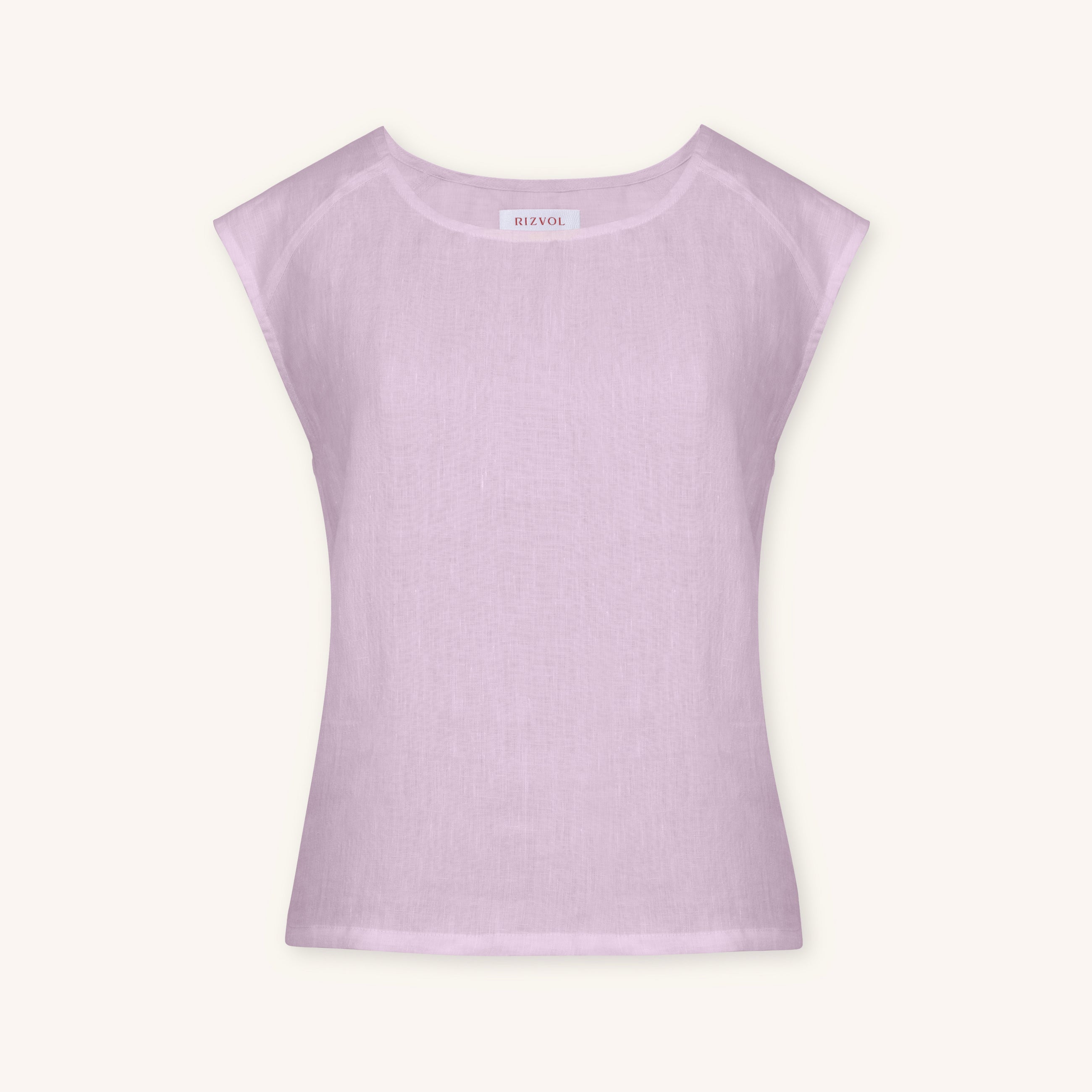 Sera Italian Lino Top in Pink Dust