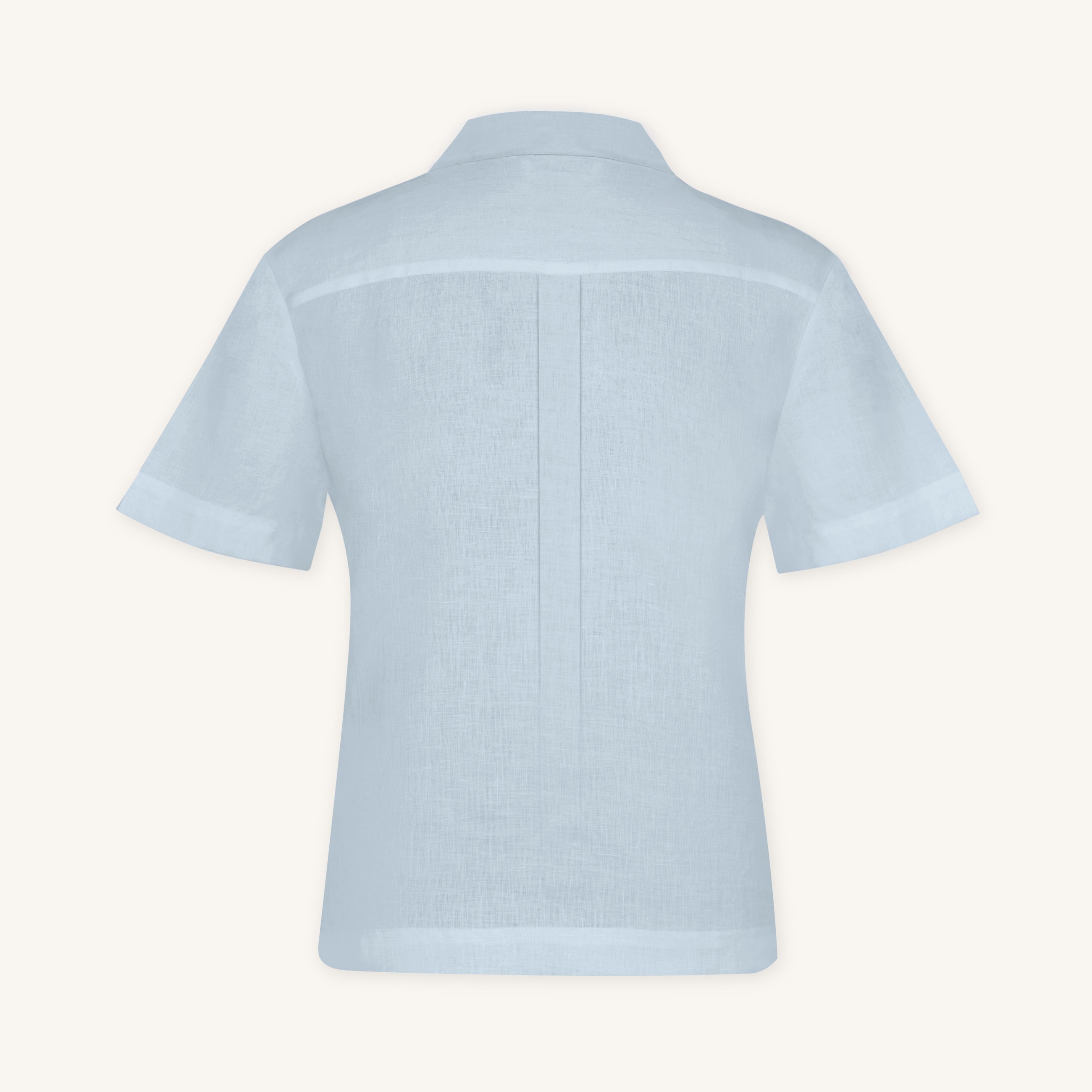 Glacier Blue Lino Polo Shirt
