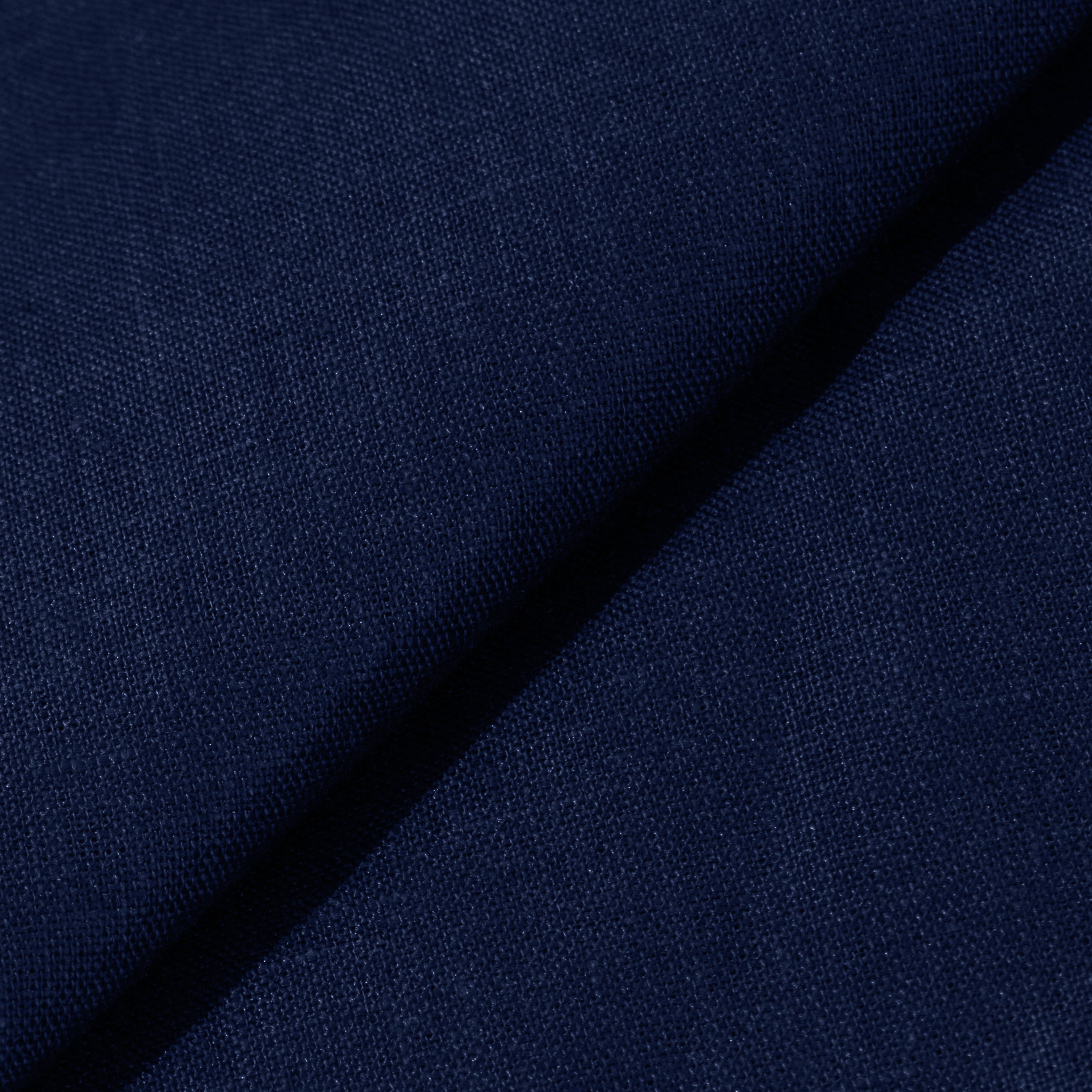 Rizvol Inkwell Blue linen polo shirt, fabric details