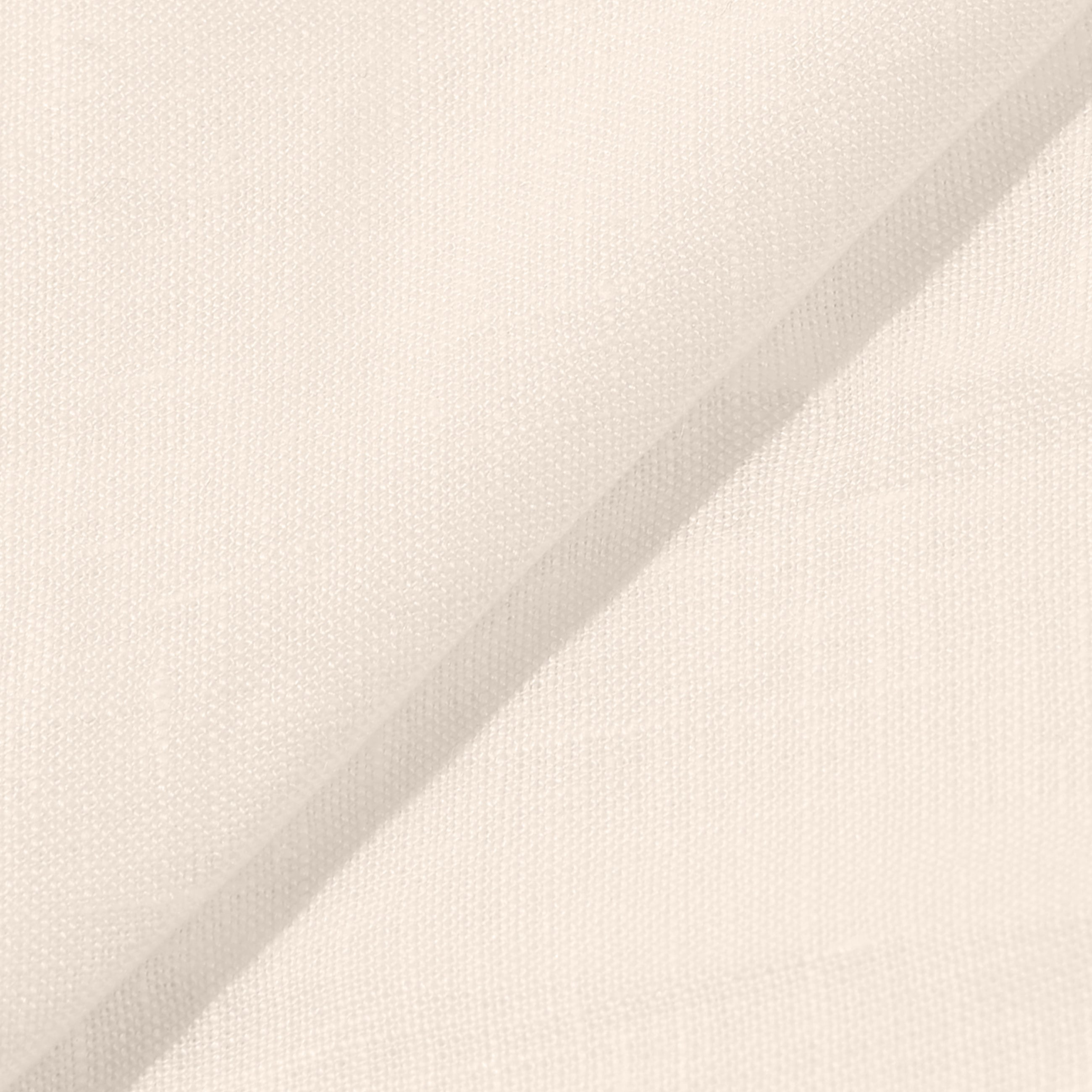 Rizvol Ivory Ash Beige linen polo shirt, fabric details