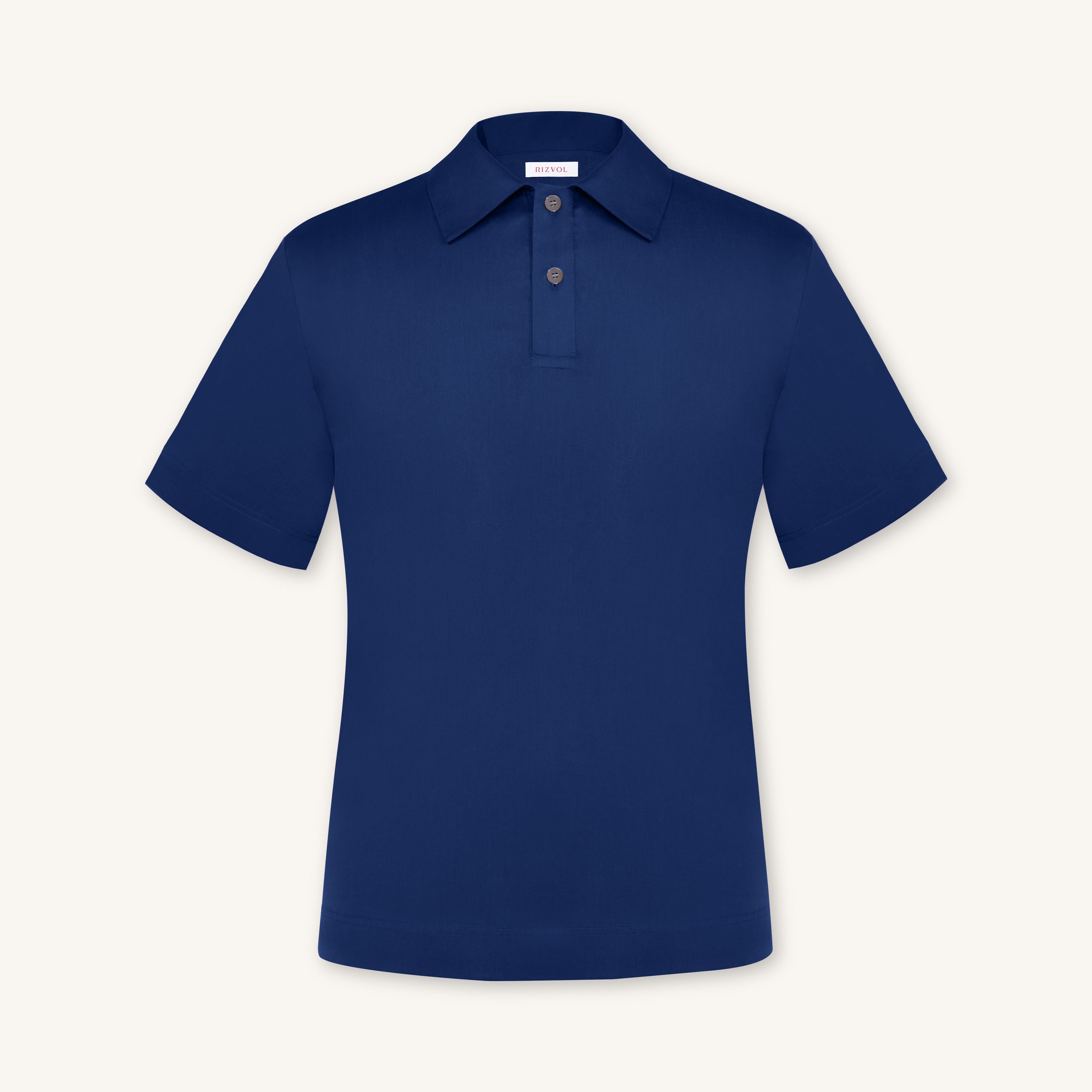 Rizvol Alba Riva Blue Cotton Silk Shirt, front view