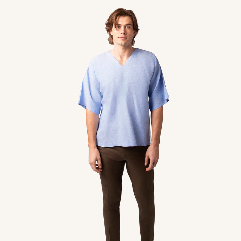 Stillwater Lilac Linen T-Shirt 34