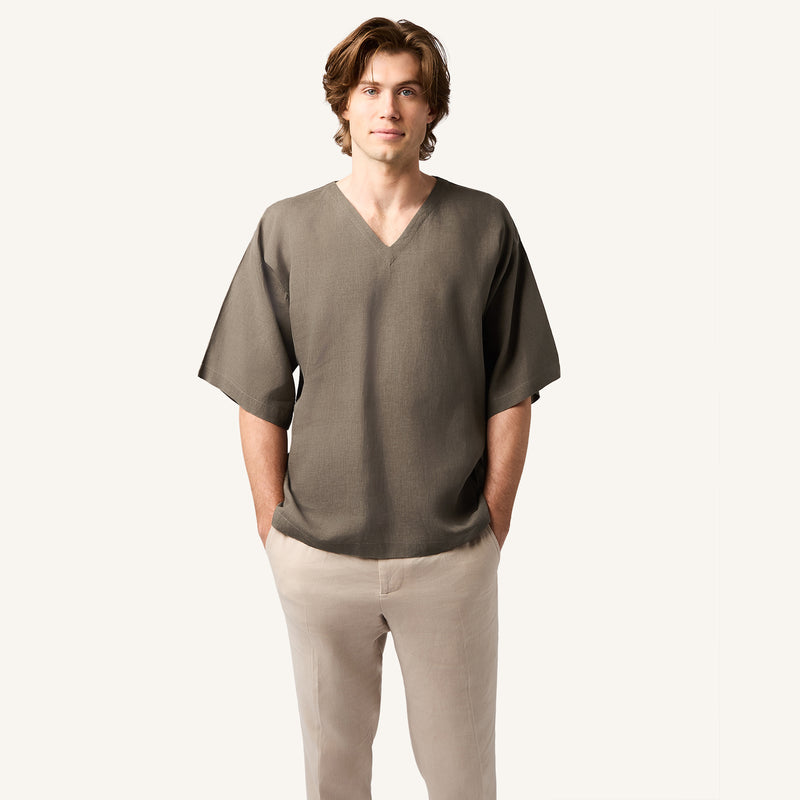 Ashfall Italian Linen T-Shirt