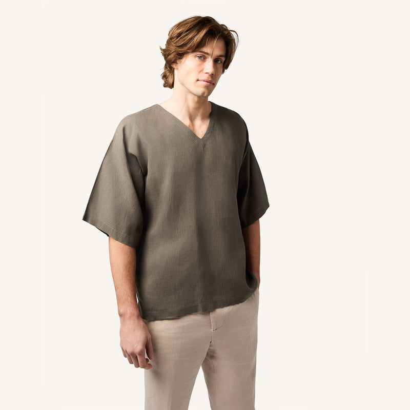 Ashfall Italian Linen T-Shirt