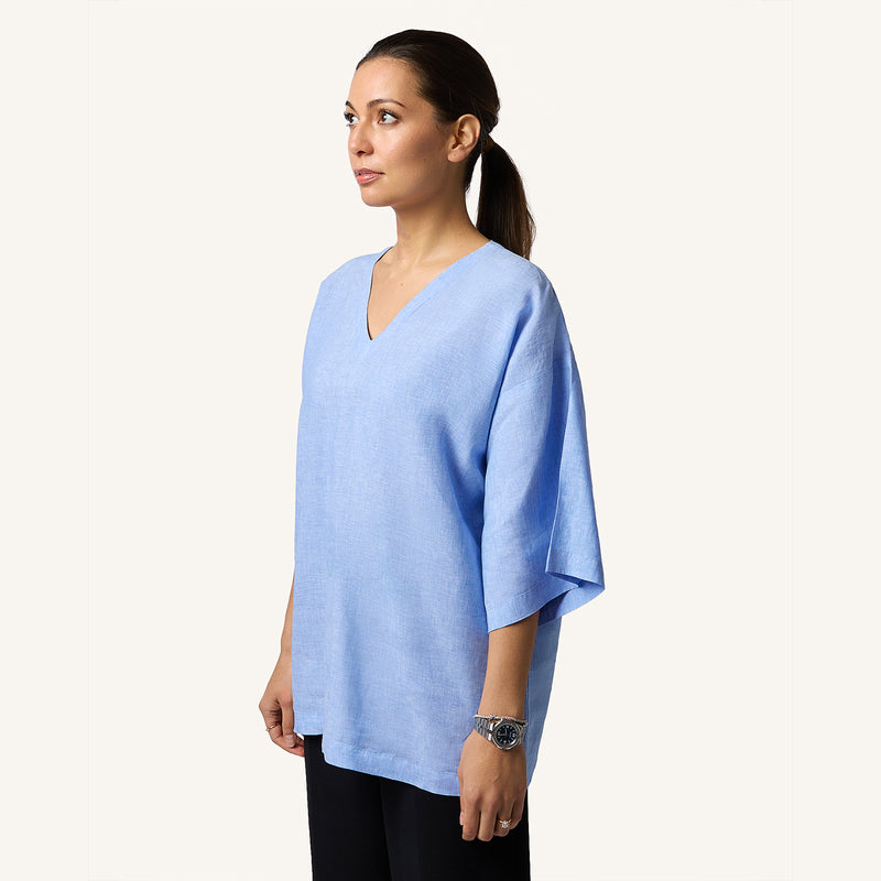 Woman's Stillwater Lilac European Linen T-Shirt
