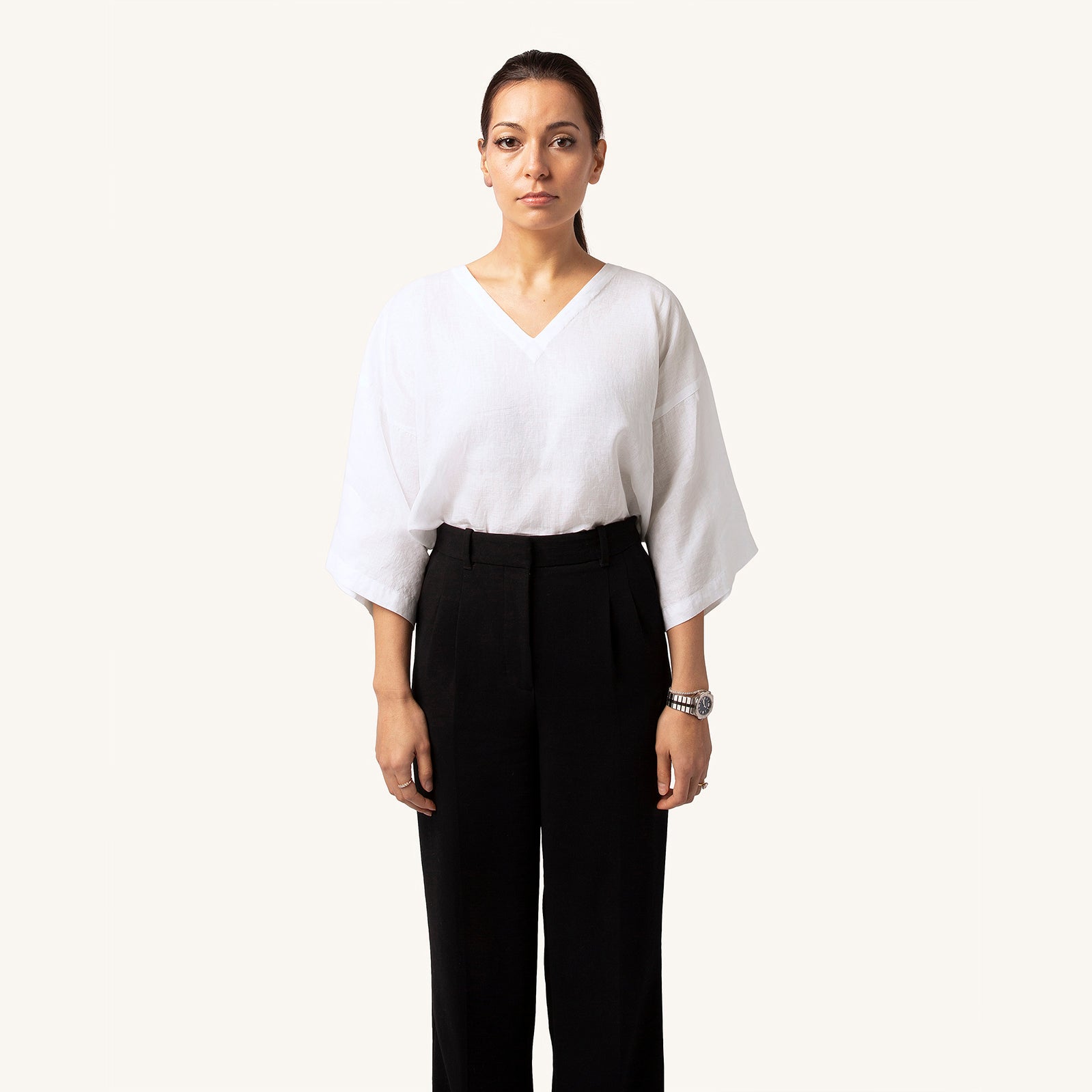 Woman's Milkstone European Linen T-Shirt