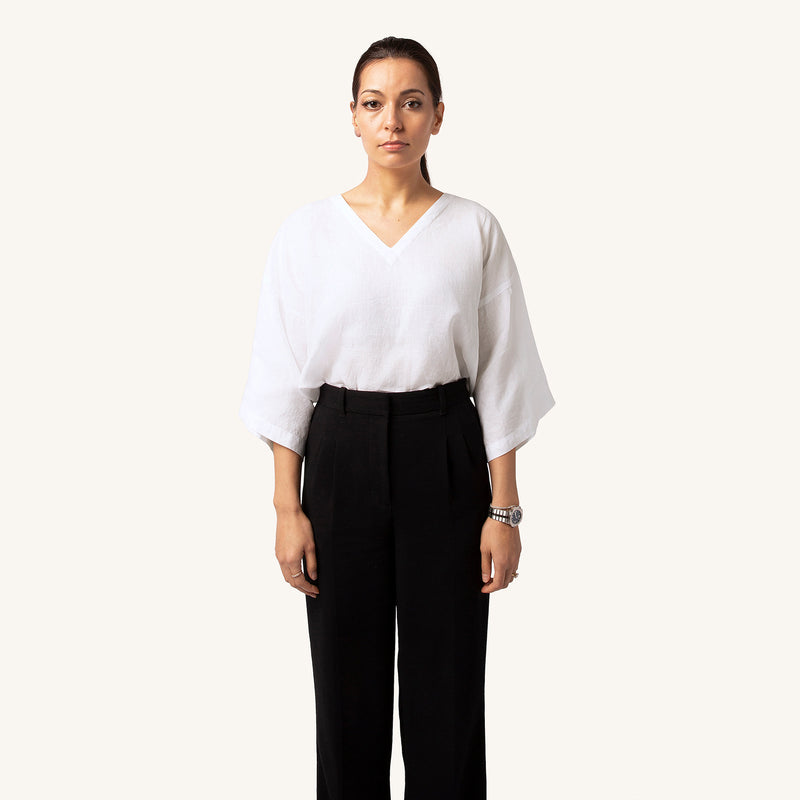 Woman's Milkstone Linen T-Shirt 34