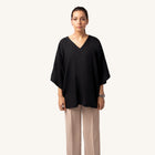 Woman's Obsidian Black Italian Linen T-Shirt