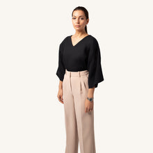 Woman's Obsidian Black Italian Linen T-Shirt