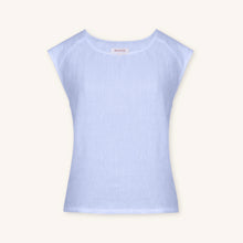 Sera Italian Lino Top in Viola Fog