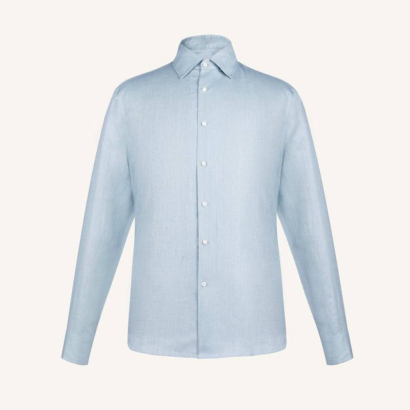 Glacier Blue Linen Shirt