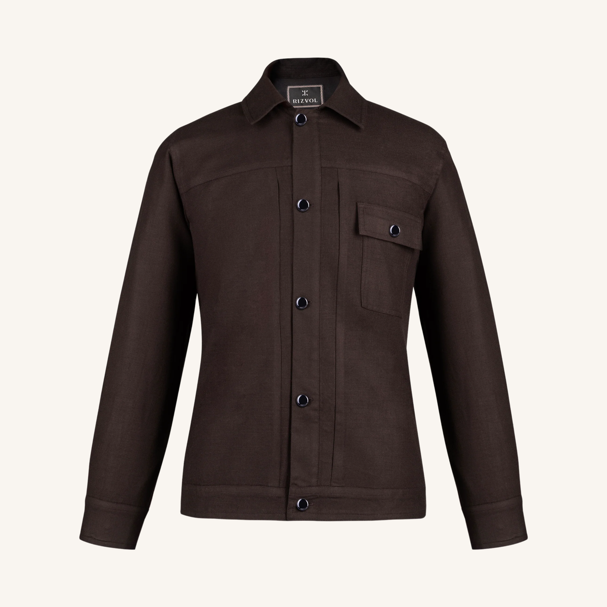 Symphonia Wool-Cashmere Jacket in Sienna Brown