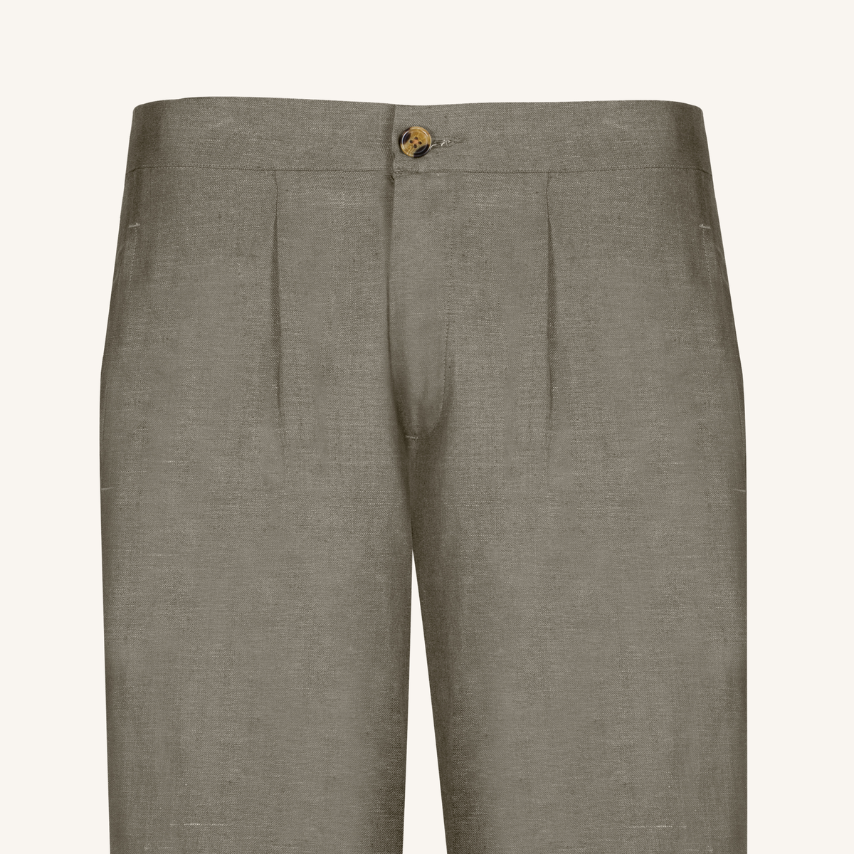 Smoked Olive Linen Leisure Pants