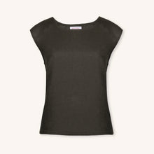 Sera Lino Top in Olive Mist