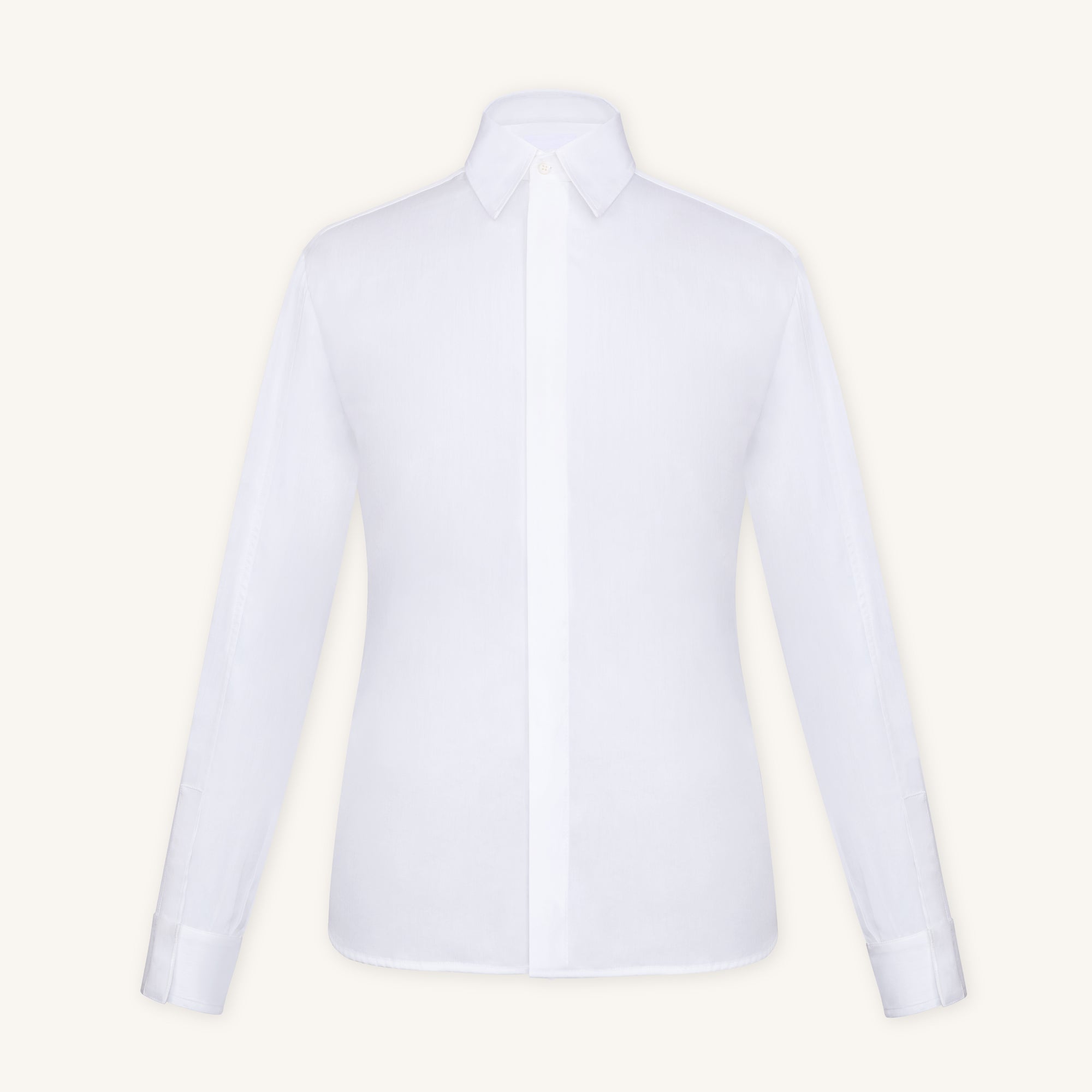Alba Cotton-Silk Shirt in Blanc