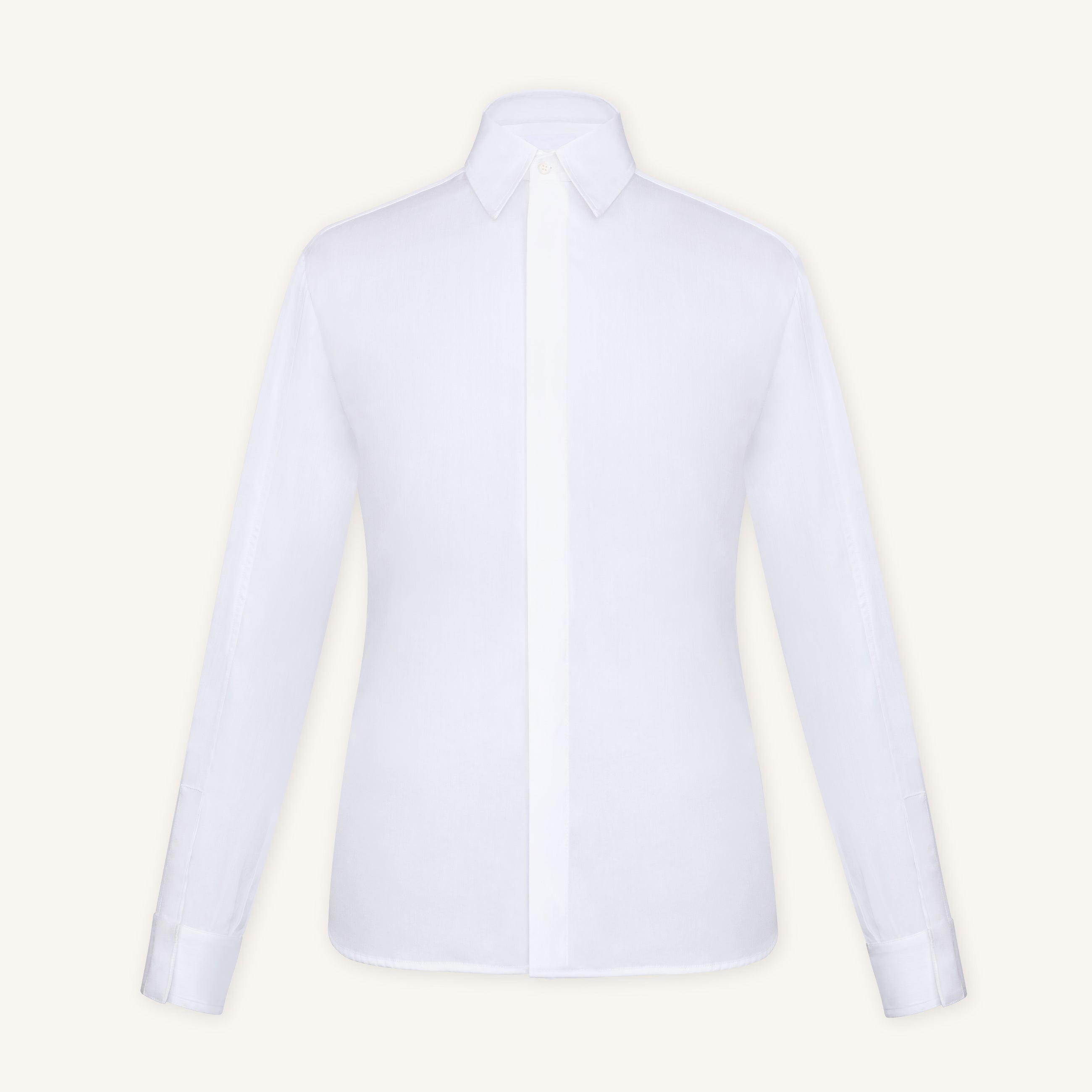 Alba Cotton-Silk Shirt in Blanc