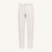 Light-Sand Wool-Silk Trouser