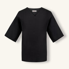 Woman's Obsidian Black Linen T-Shirt