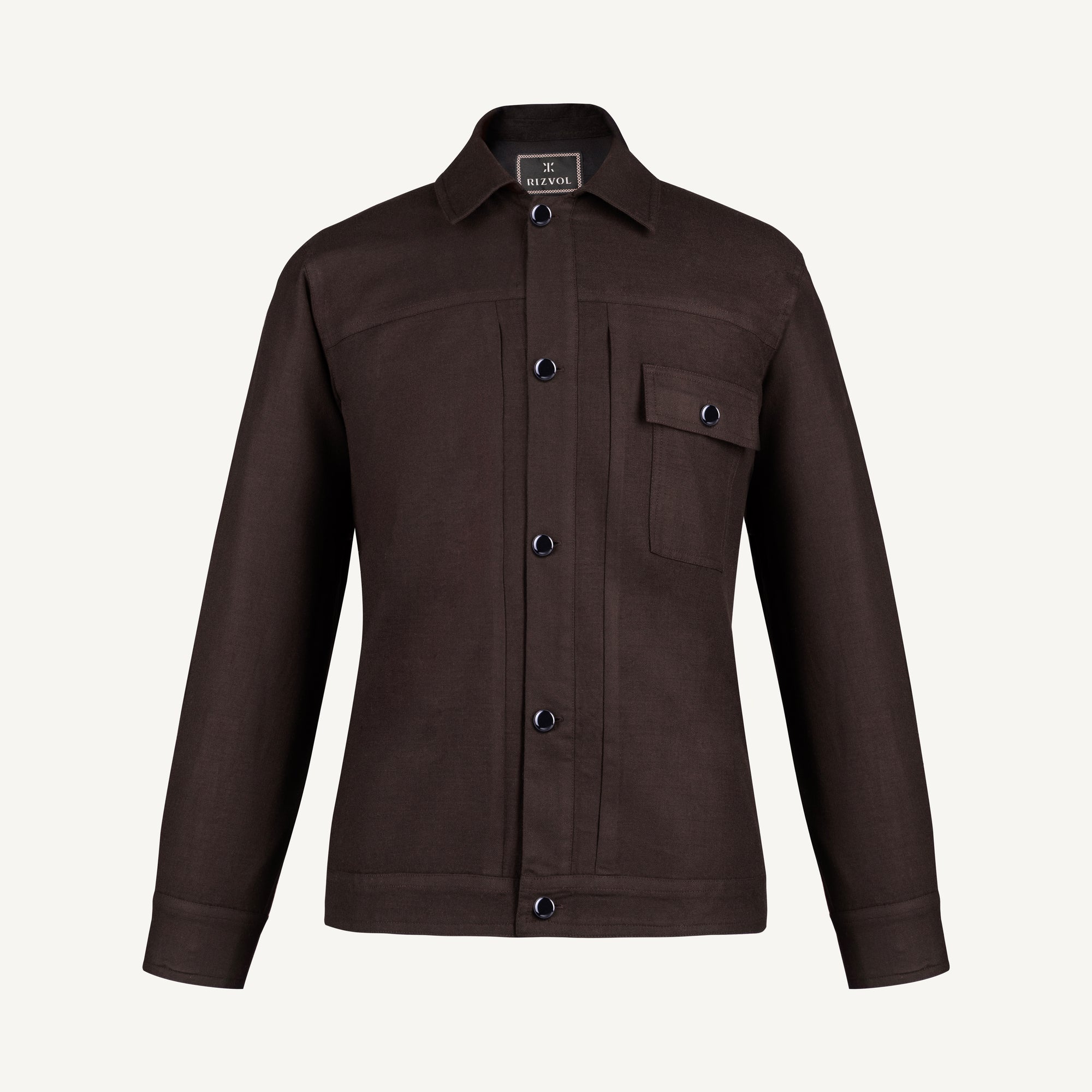 Symphonia Wool-Cashmere Jacket in Sienna Brown