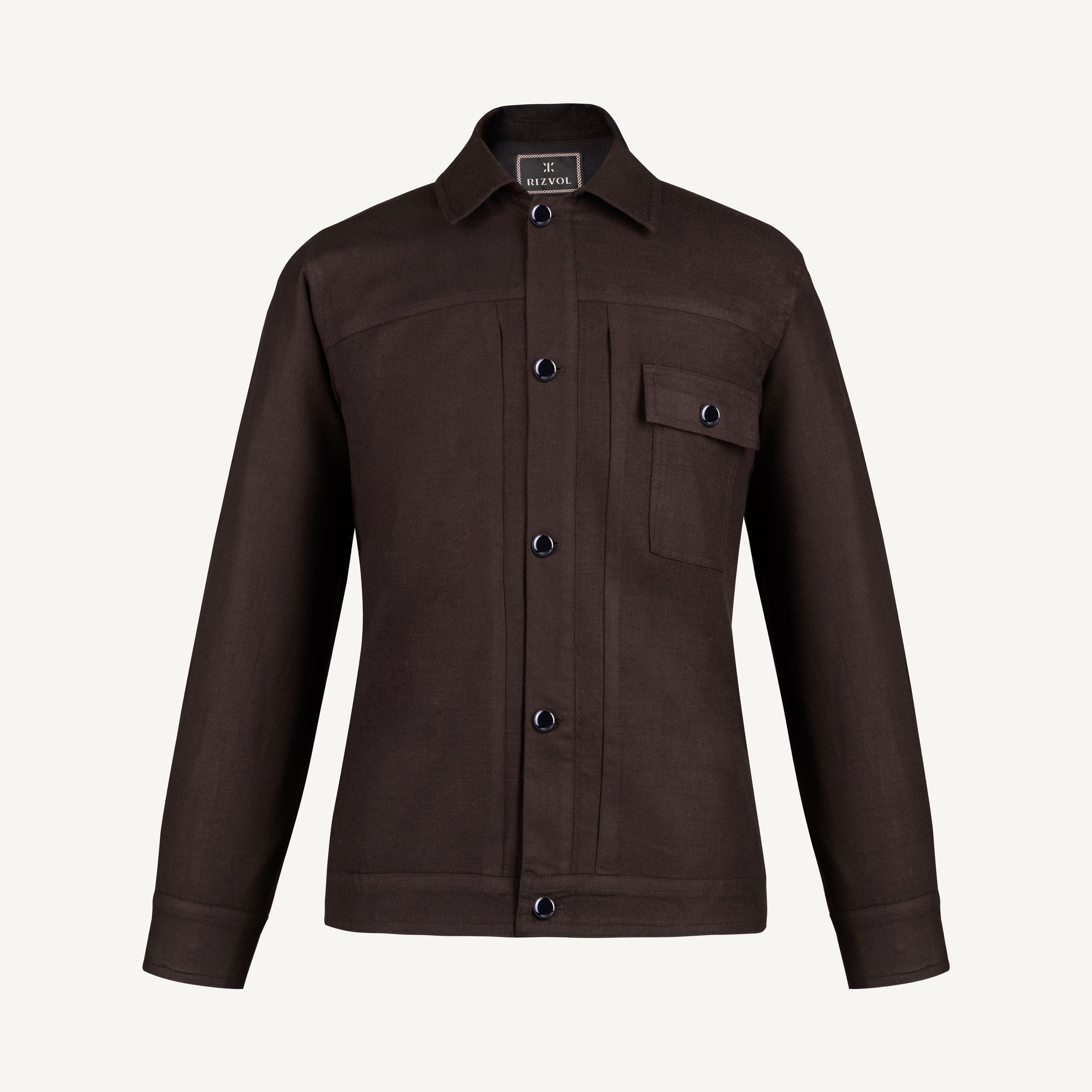 Symphonia Wool-Cashmere Jacket in Sienna Brown