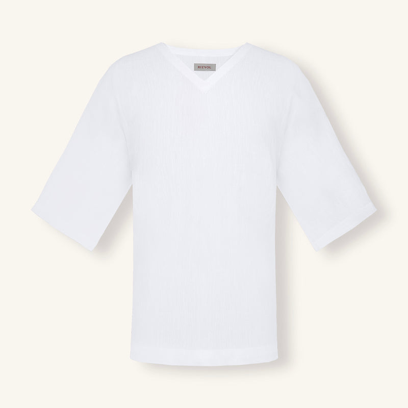 Woman's Milkstone Linen T-Shirt 34