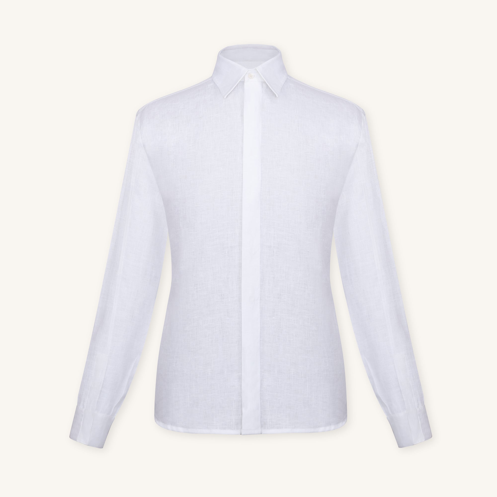 Alba Linen Shirt in Milkstone