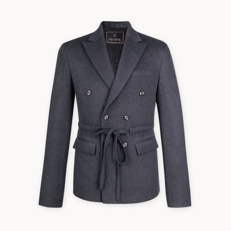 Concerto Cashmere Blazer in Stone Grey