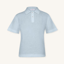 Glacier Blue Lino Polo Shirt