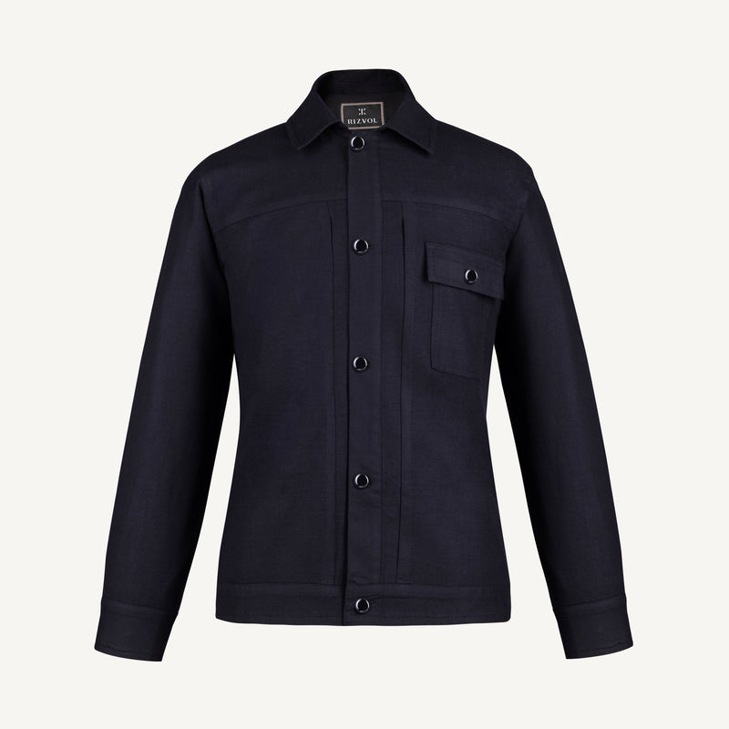 Symphonia Wool-Cashmere Jacket in Cloister Blue