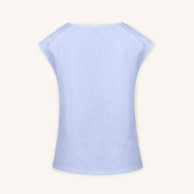 Sera Italian Lino Top in Viola Fog