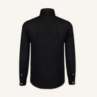 Obsidian Black Wool–Cashmere Shirt