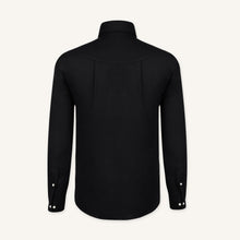 Obsidian Black Wool–Cashmere Shirt