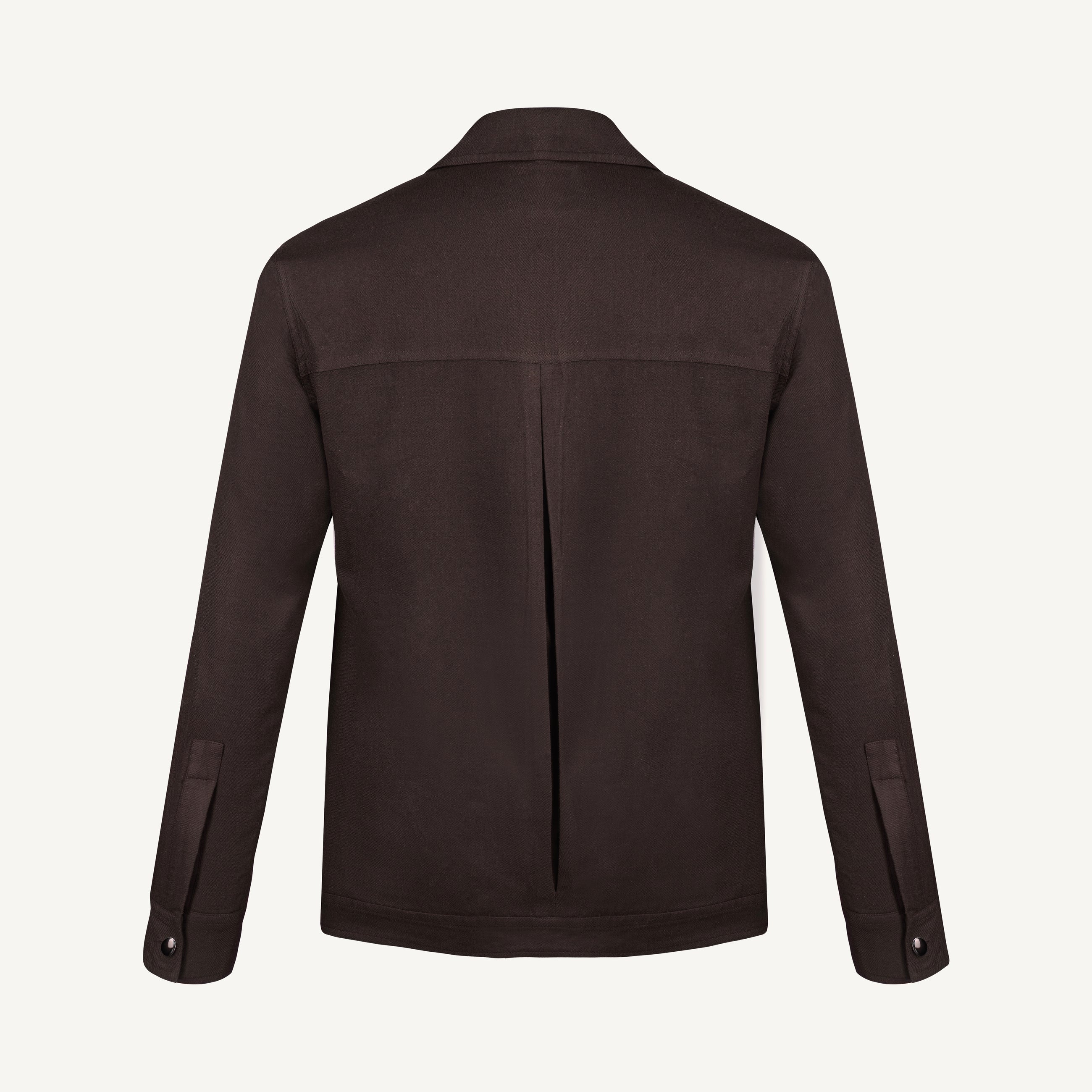 Symphonia Wool-Cashmere Jacket in Sienna Brown