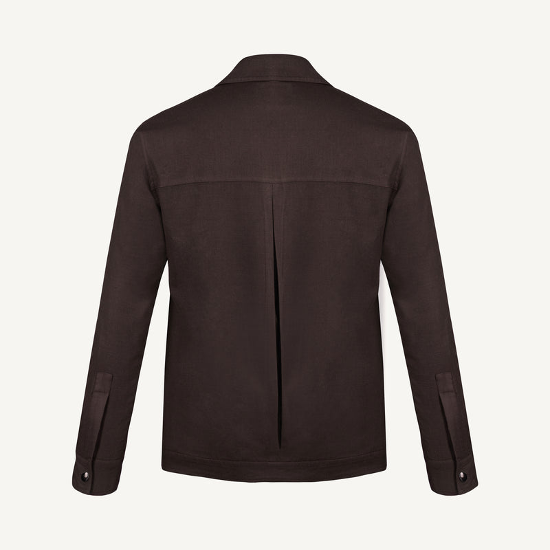 Symphonia Wool-Cashmere Jacket in Sienna Brown
