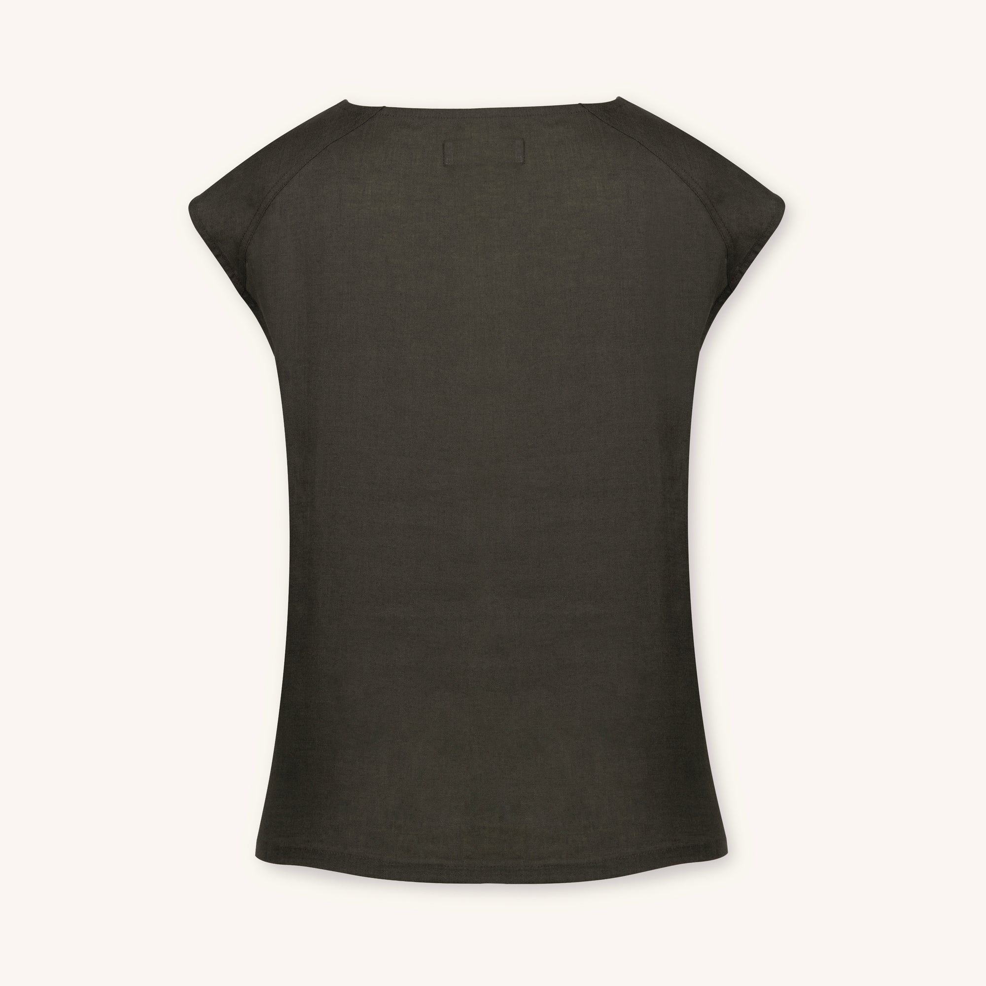 Sera Lino Top in Olive Mist