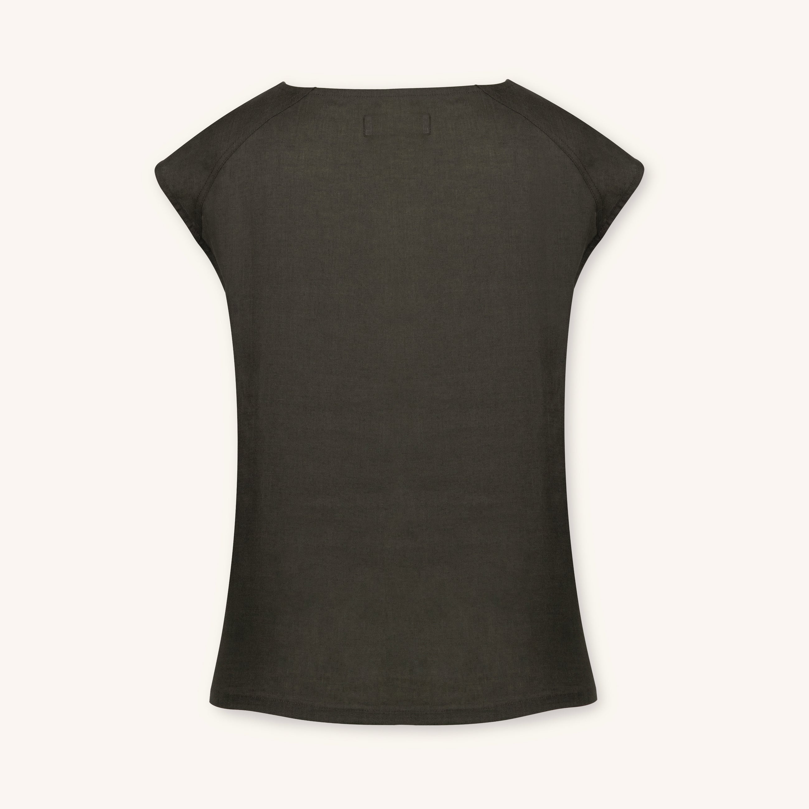 Sera Lino Top in Olive Mist