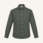 Balmorial Cotton Cashmere Shirt in Forest Olive