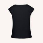 Sera Lino Top in Obsidian Black