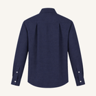 Balmorial Cotton Cashmere Shirt in Midnight Blue