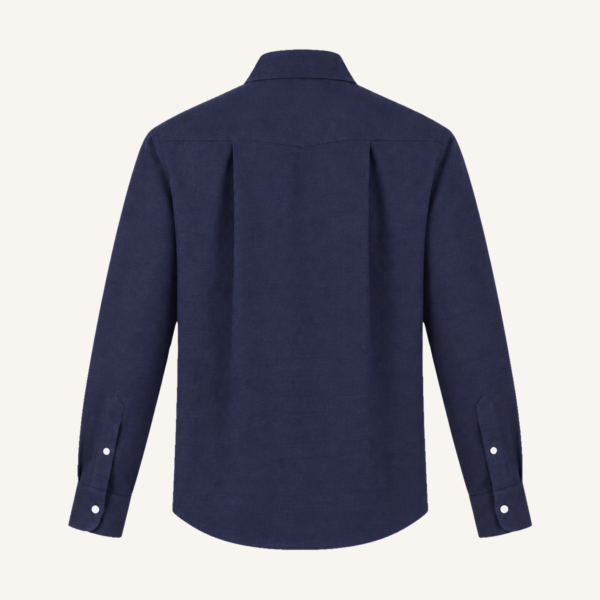 Balmorial Cotton Cashmere Shirt in Midnight Blue