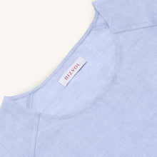 Sera Italian Lino Top in Viola Fog