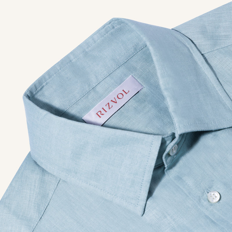 Glacier Blue Linen Shirt
