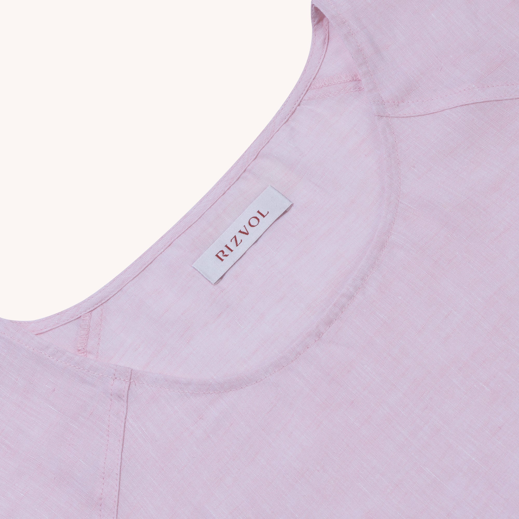 Sera Italian Lino Top in Pink Dust