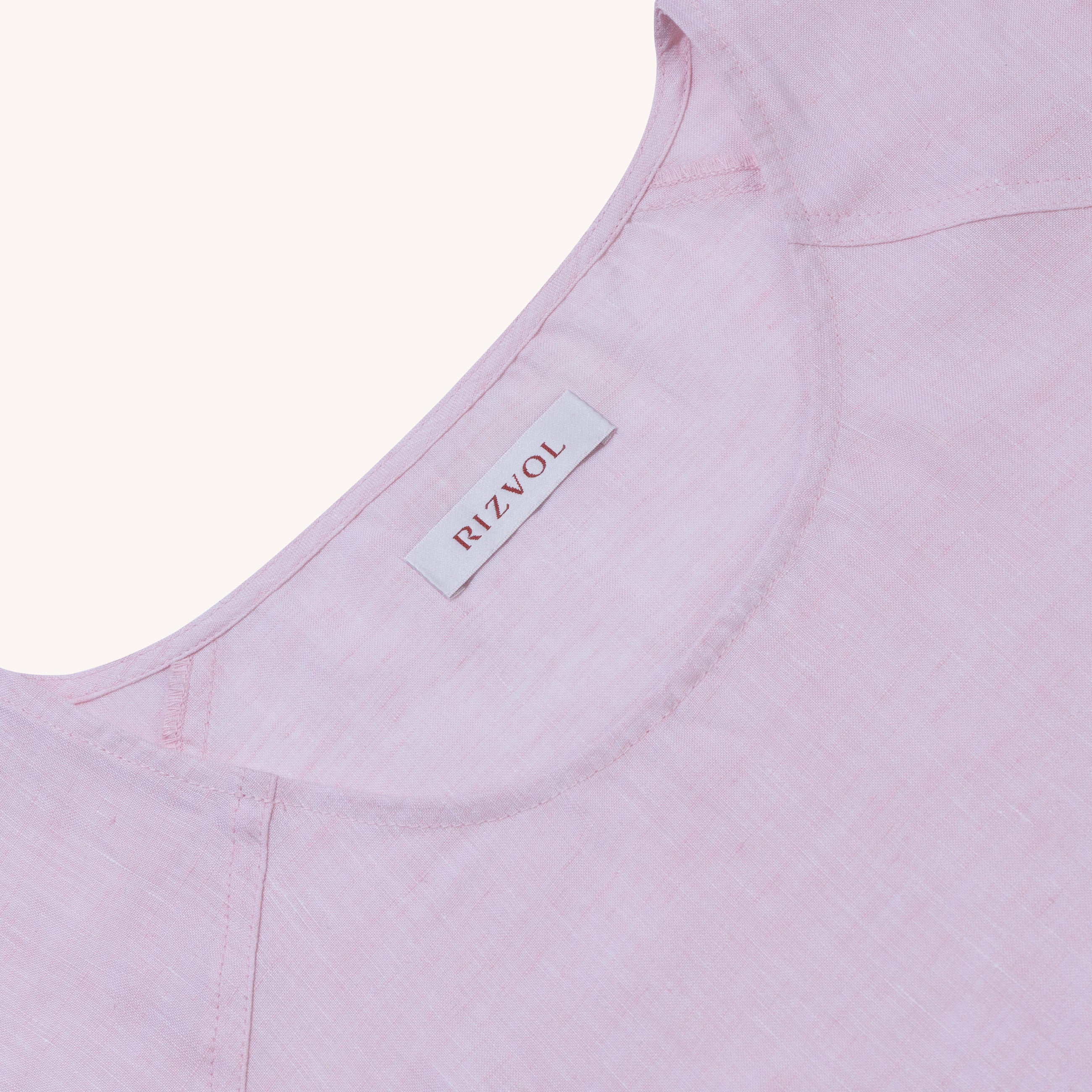 Sera Italian Lino Top in Pink Dust
