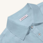 Glacier Blue Lino Polo Shirt