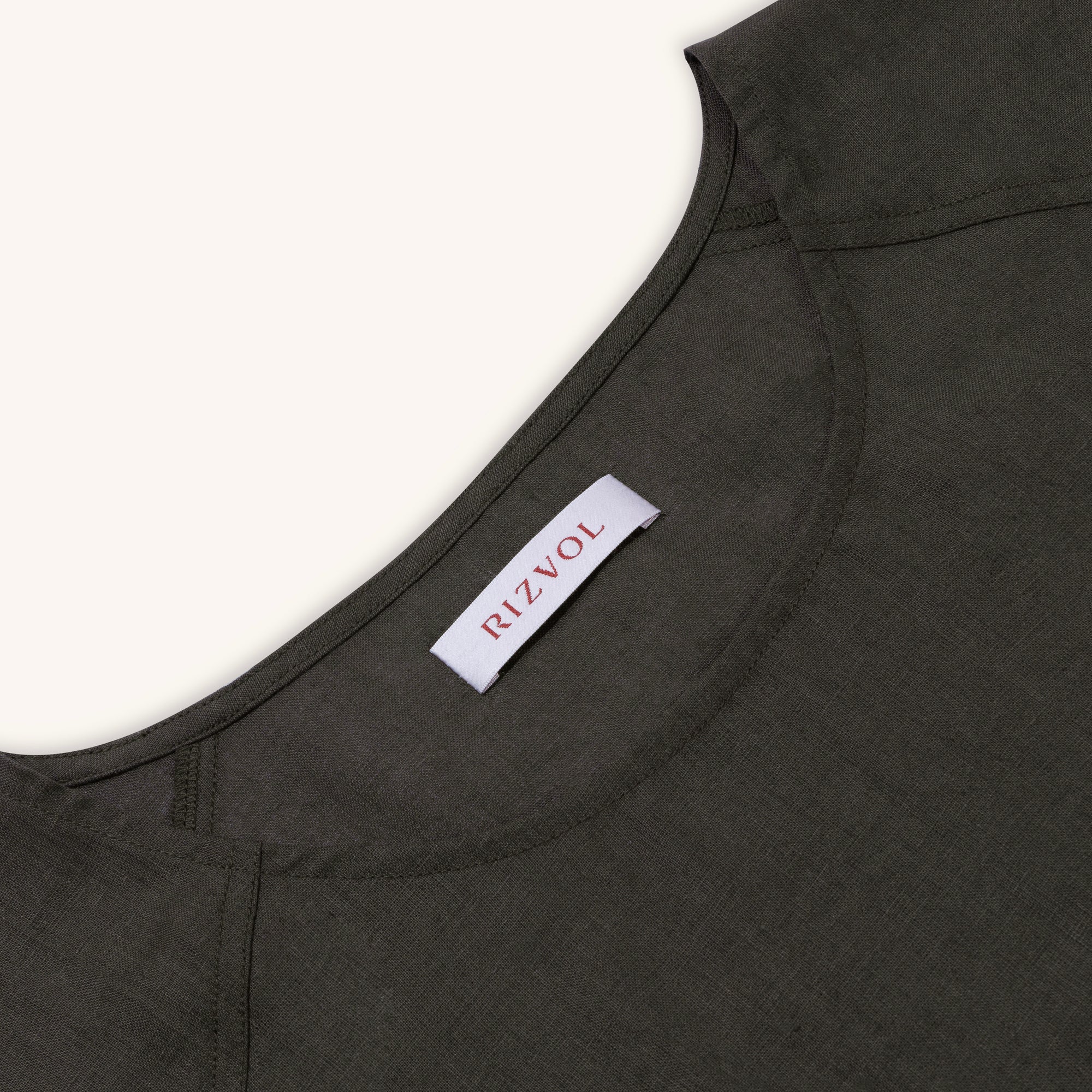 Sera Lino Top in Olive Mist