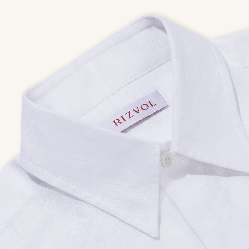 Alba Linen Shirt in Milkstone