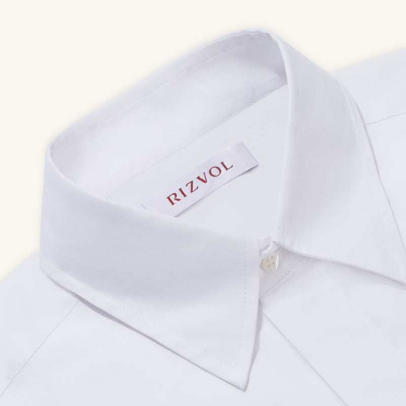 Alba Cotton-Silk Shirt in Blanc