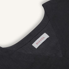 Woman's Obsidian Black Linen T-Shirt