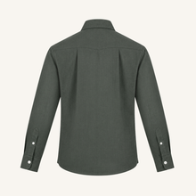 Balmorial Cotton Cashmere Shirt in Forest Olive
